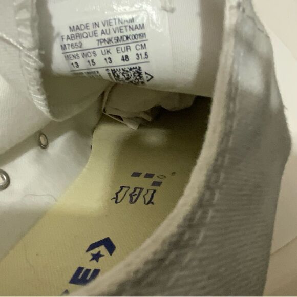 Converse Chuck Taylor All Star Low Top - Optical White Men's Sz 13 Shoes M7652 - Picture 8 of 11